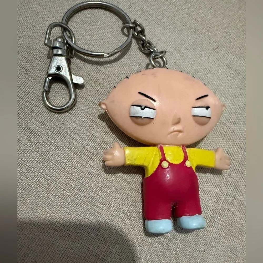 Stewie Griffin Family Guy 2004 Keychain by NJ Croce Co. Vintage Cartoon Figure